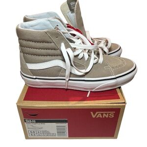 Vans Sk8-Hi Sneakers in Desert Taupe and True White